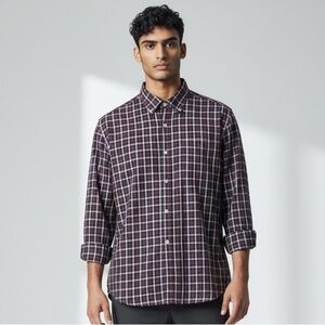 T HARRIS men’s 100% cotton, long sleeve plaid shirt excellent condition large